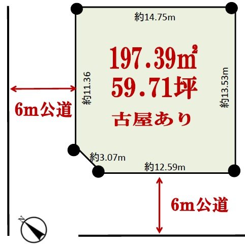 佐倉市ユーカリが丘1丁目　建築条件なし宅地 間取図・土地図