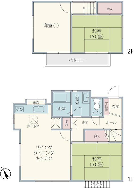 佐倉市江原台2丁目　中古戸建 間取図・土地図