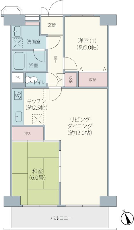 ローズタウン志津駅前C棟 間取図・土地図