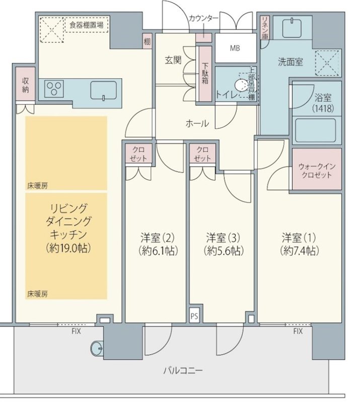ユーカリが丘スカイプラザ・ミライアタワー 間取図