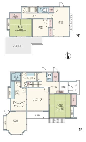 佐倉市宮ノ台２丁目１６ー１２戸建 間取り
