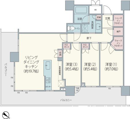 ユーカリが丘スカイプラザ・ミライアタワー 間取図