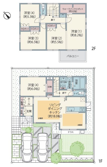 西ユーカリが丘1-26-16 間取図・土地図