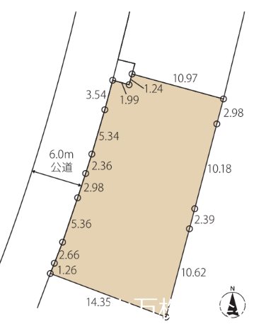 佐倉市西ユーカリが丘5-9-7　建築条件付宅地 間取図・土地図