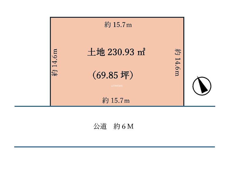 佐倉市ユーカリが丘７丁目　建築条件なし売地 ６M公道