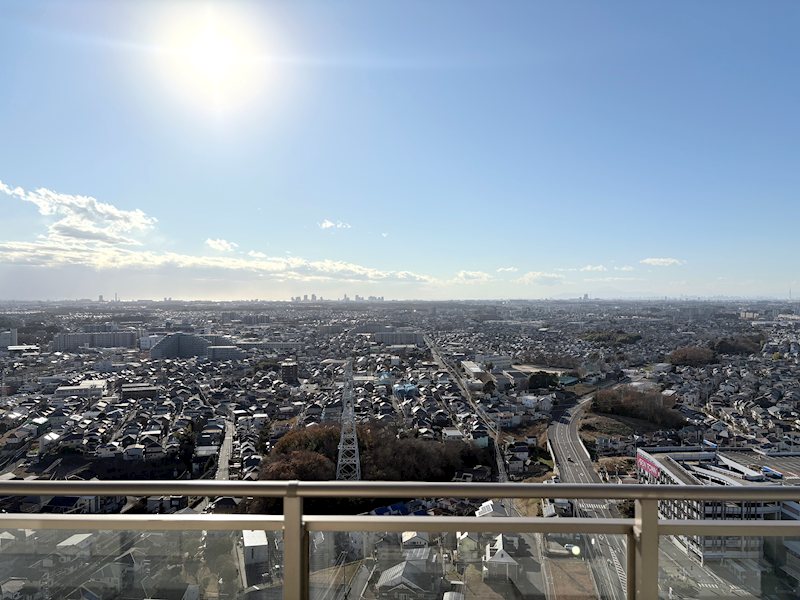 ユーカリが丘スカイプラザ・ミライアタワー　26階角のお部屋 南西面からの眺望