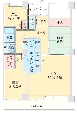 スカイプラザ・ユーカリが丘ウエストタワー 間取り