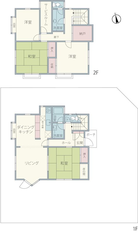 ユーカリが丘2丁目　ミサワホーム施工の家 間取図・土地図