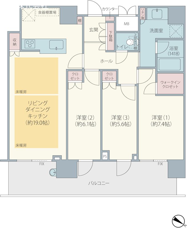 ユーカリが丘スカイプラザ・ミライアタワー 間取図・土地図
