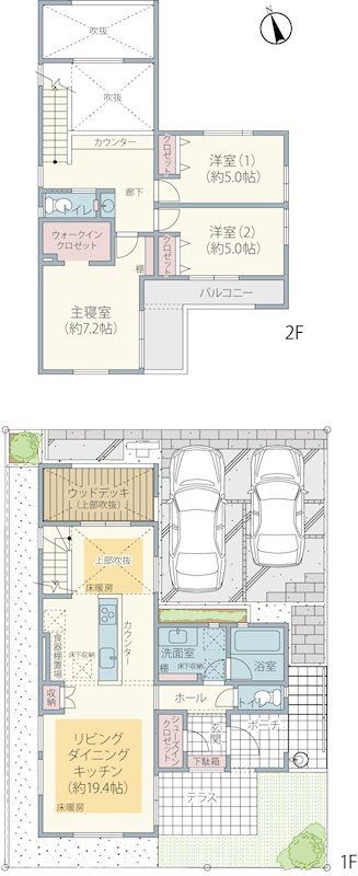 西ユーカリが丘5丁目 間取図・土地図