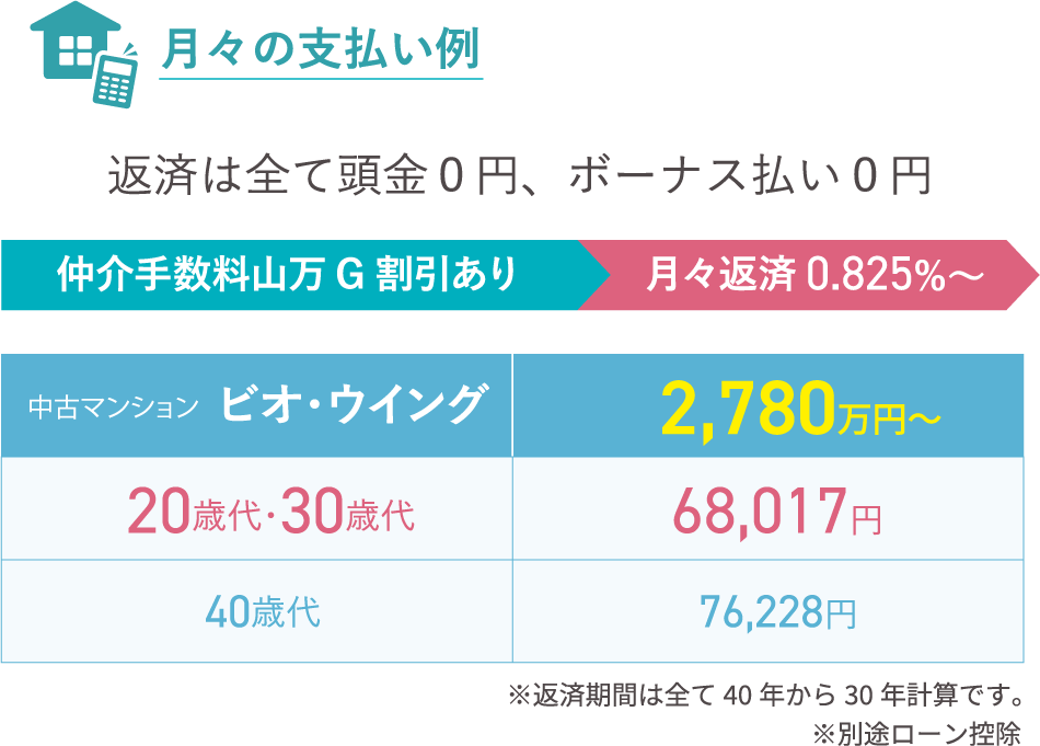 月々の支払い例