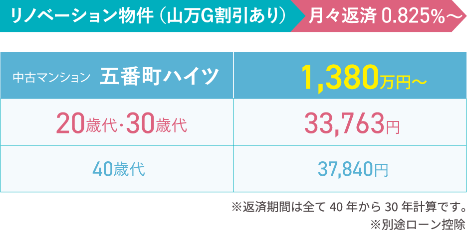 月々の支払い例