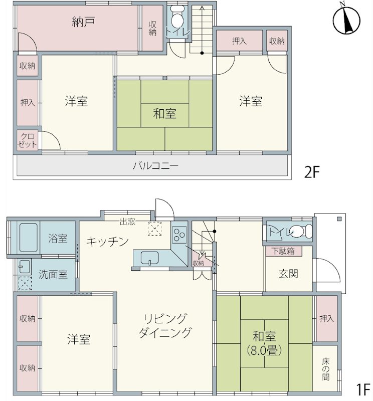 ユーカリが丘1丁目 公園隣接の戸建 間取図・土地図