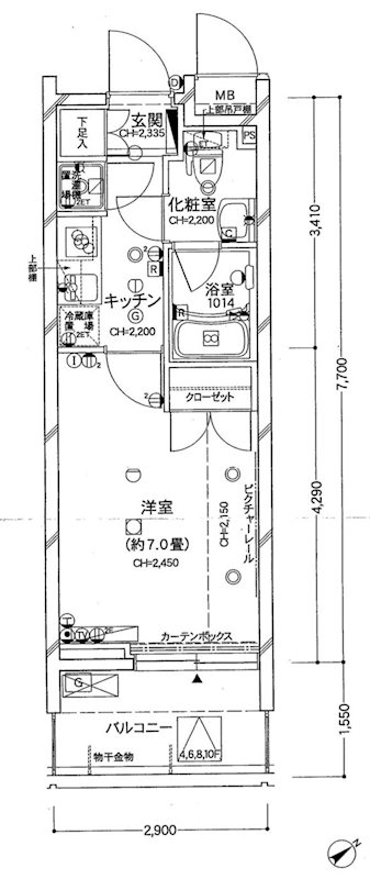 パレステュディオ芝浦シティ　田町駅720M 間取図・土地図