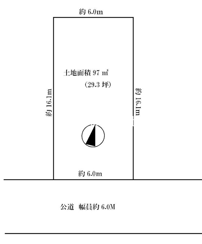 東葉高速線　京成本線「勝田台駅」より約400M　建築条件なし土地 間取図・土地図