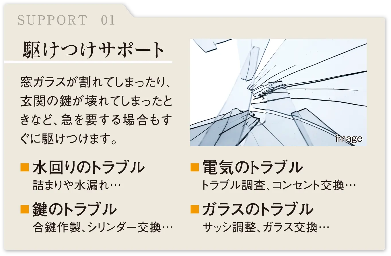 駆けつけサポート