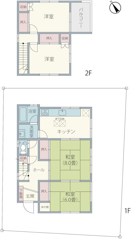 佐倉市上志津　中古戸建 間取図・土地図