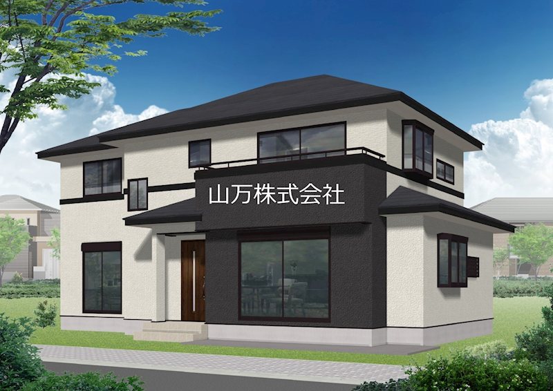 佐倉市宮前2丁目　リフォーム済の2世帯住宅 外壁張替後完成イメージ