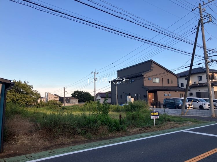 【建築条件無】佐倉市臼井390㎡超南西角更地 【西側道路】建築条件無しのためお好きなハウスメーカー様にて建築可能です