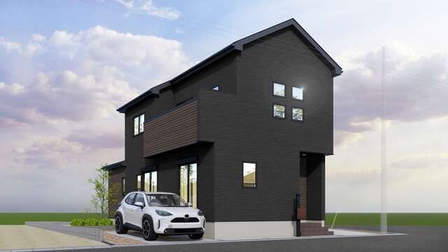 【新築戸建】富里市御料の長期優良認定住宅（全9棟） ２号棟 完成予想図（外観）