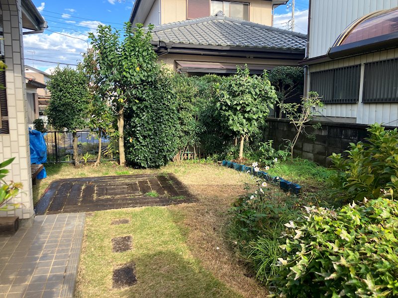 八街市富山　竹中第二団地内オール電化仕様５LDK戸建 家庭菜園も可能なお庭　2台目駐車スペースとしても利用可能（※工事必要）