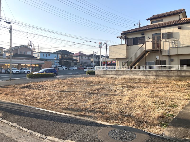 佐倉市王子台1丁目　77坪  建築条件なし宅地 水道道路沿いの平坦な角地